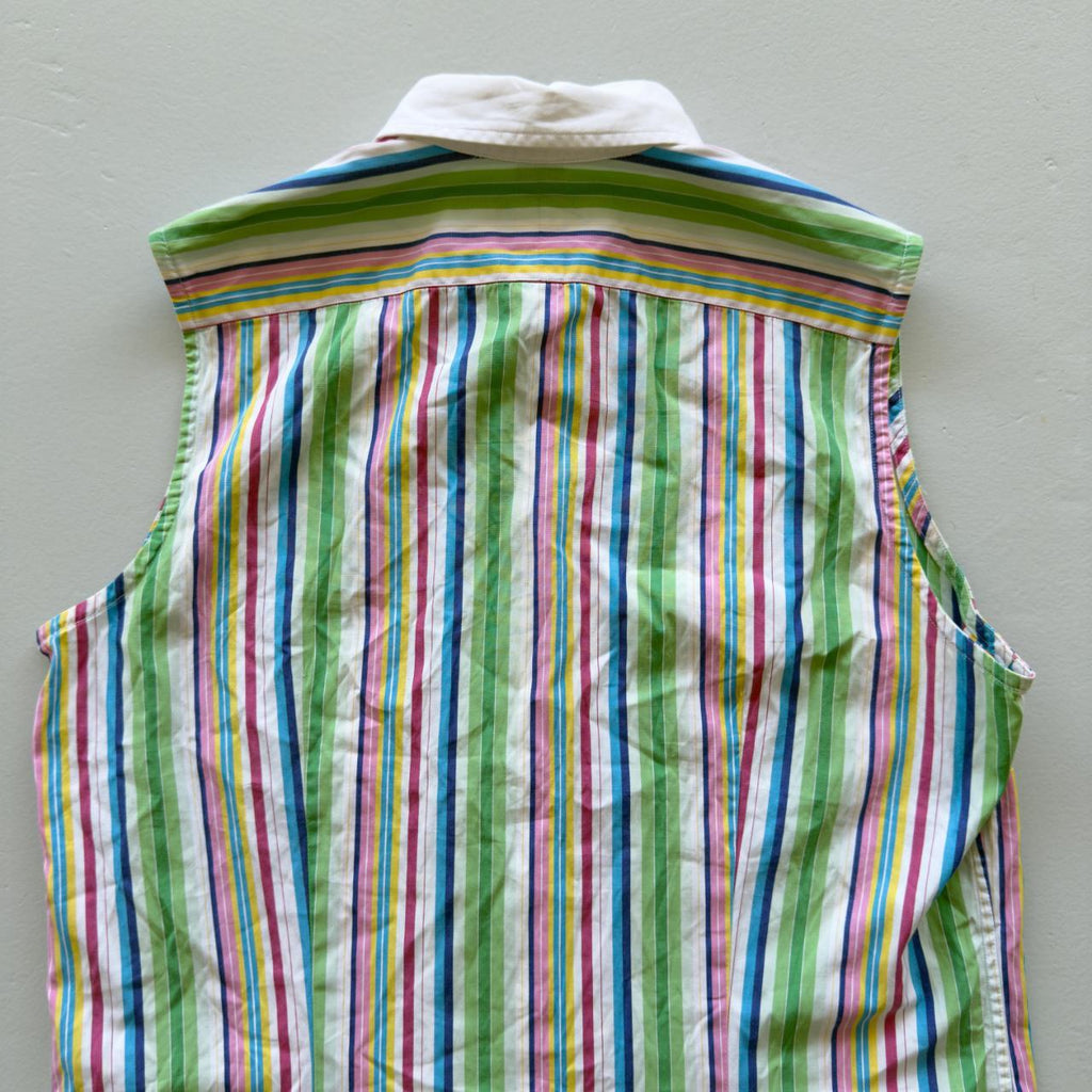 Striped Ralph Lauren Golf Vintage Y2K Sleeveless Shirt - Womens Size XS