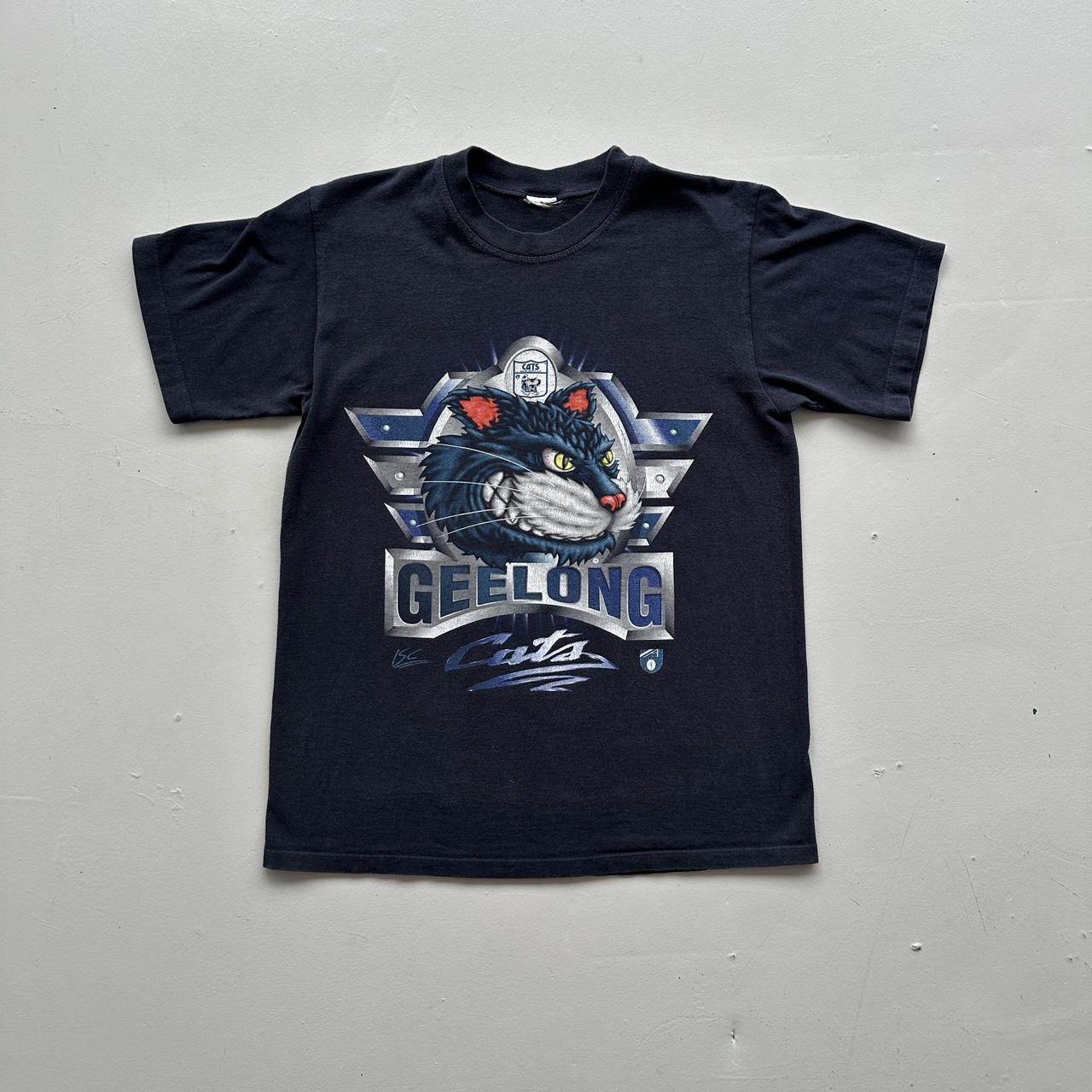 Gelong Cats Navy Blue 90s Vintage T-shirt - Medium