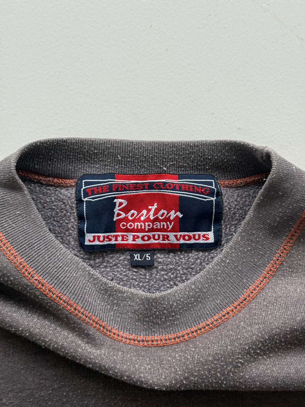 Grey Boston Company 90's Vintage Hip Hop Graphic Sweatshirt Jumper- Large