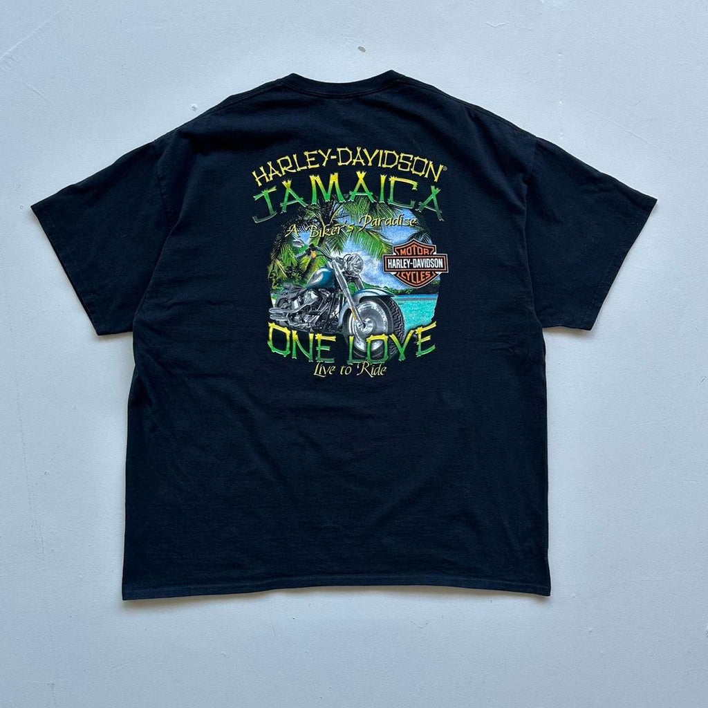 Black Harley Davidson Jamaica Vintage T-shirt - 2XL