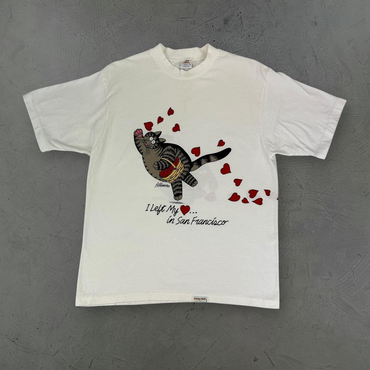 San Francisco 'BK Liban' Cats White 90s vintage T-shirt - Small