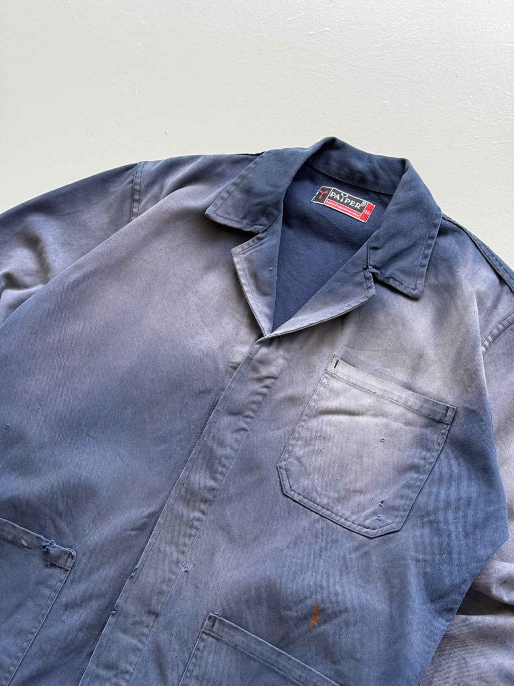 Faded Navy Blue French Chore Jacket 90's Vintage Workwear CH201 - Small