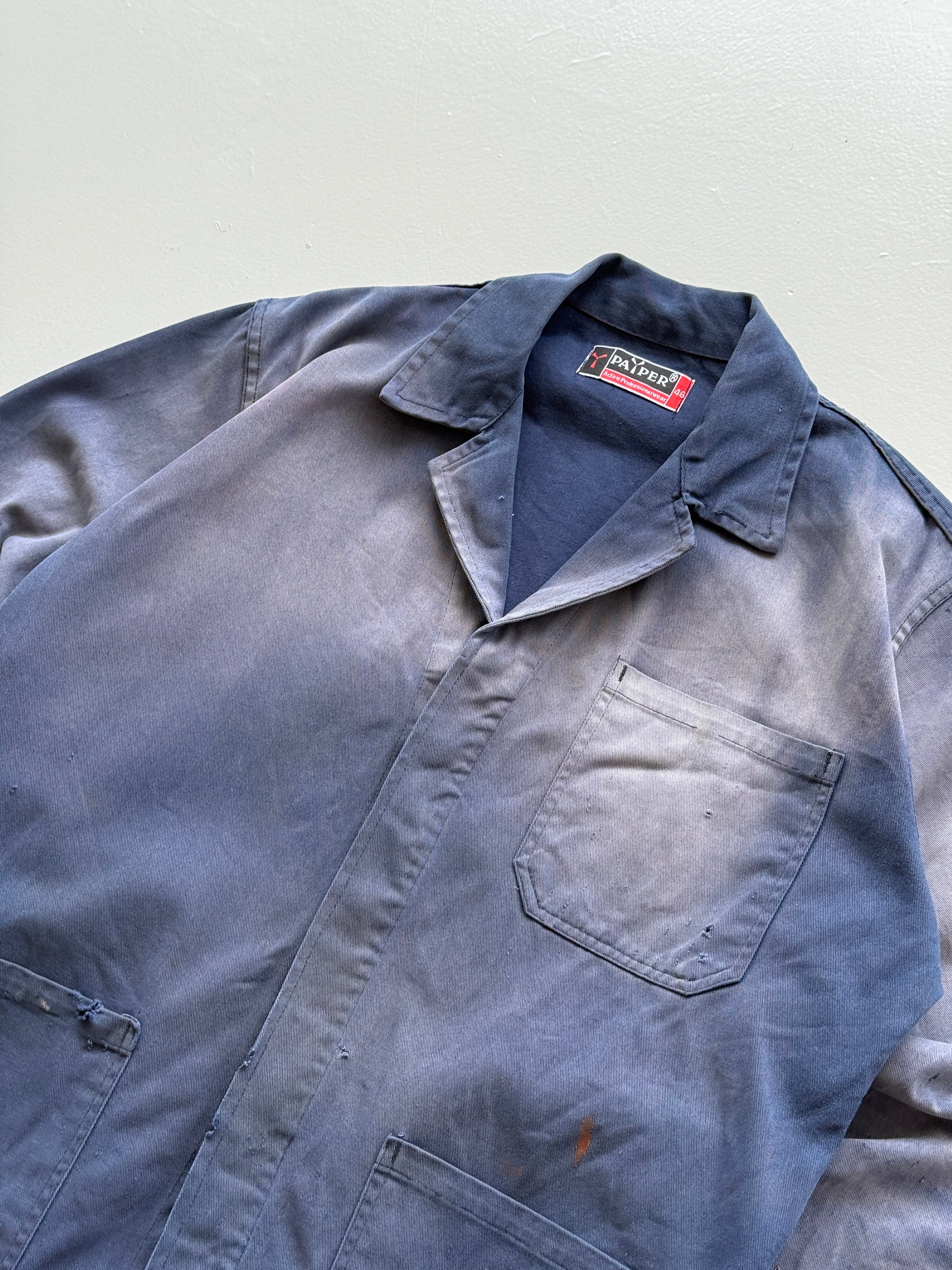Faded Navy Blue French Chore Jacket 90's Vintage Workwear CH201 - Small