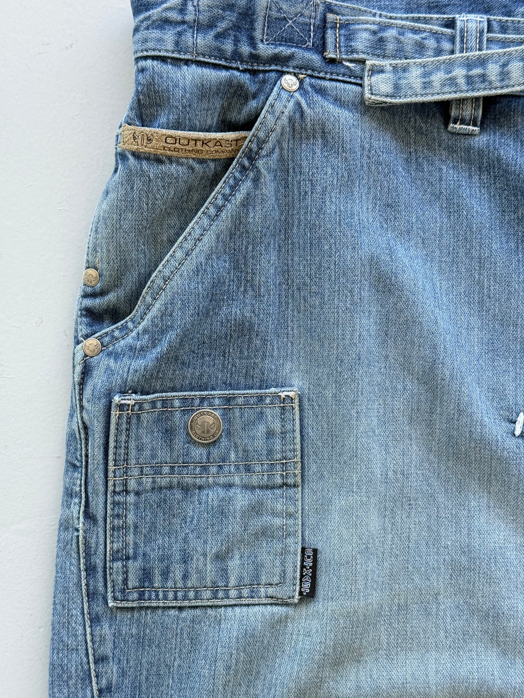 Light Blue Outkast 90's Vintage Baggy Hip Hop Denim Shorts - W40 x L12.5
