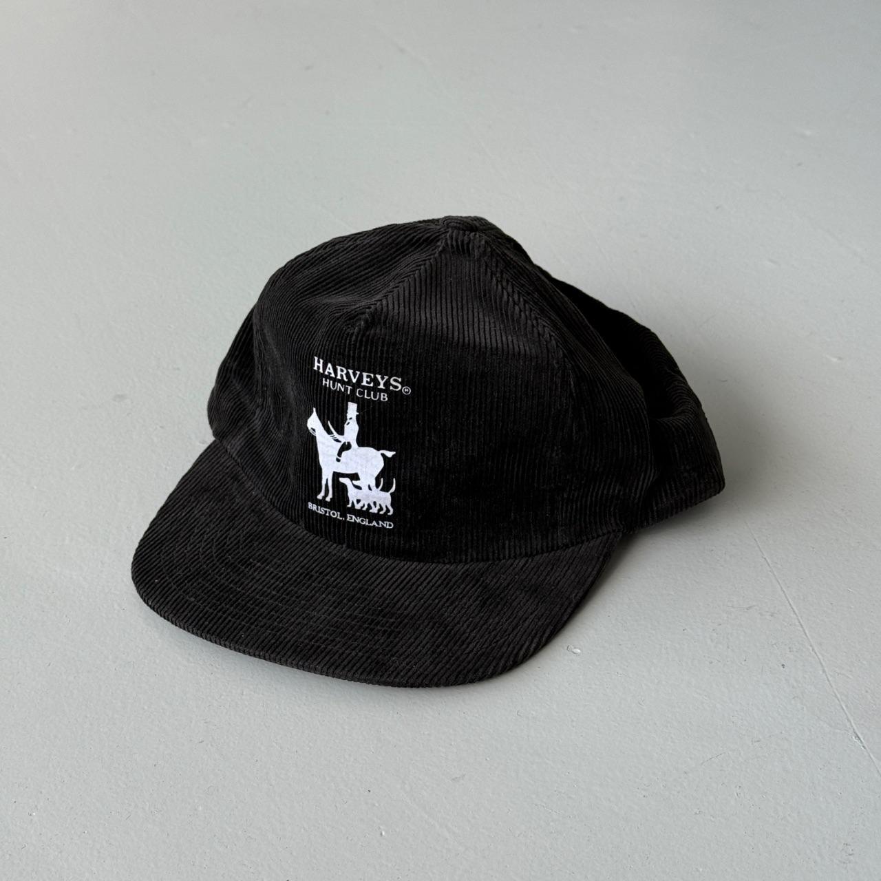 Black Harveys Hunt Club Vintage Cord SnapBack Trucker Cap