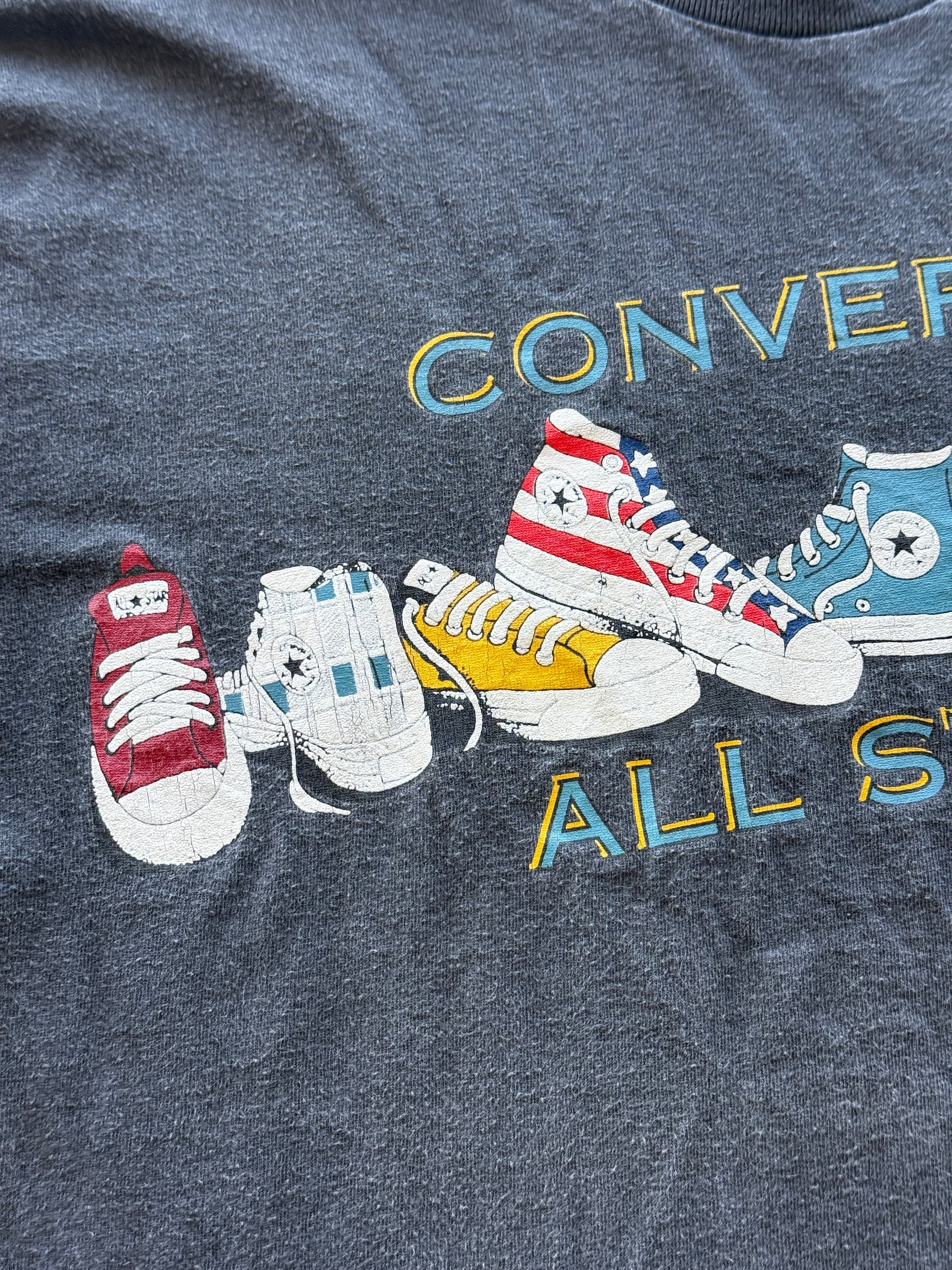 Black Converse All Star Chuck Taylor 90's Vintage Single Stitch Graphic T-Shirt