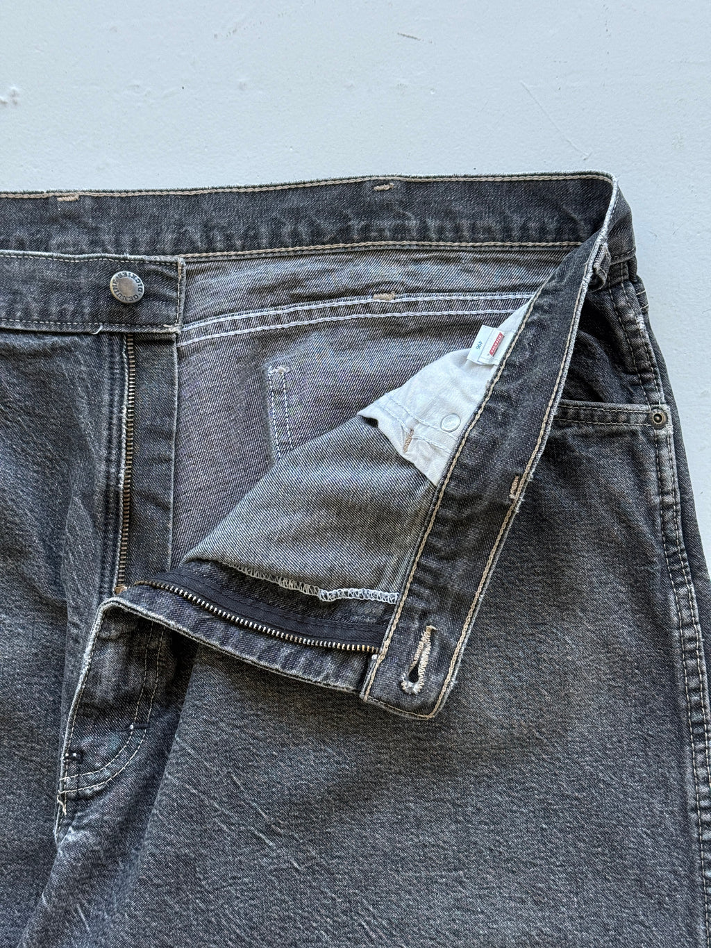 Grey Dickies 00's Vintage Denim Workwear Jean Shorts - W42 x L13