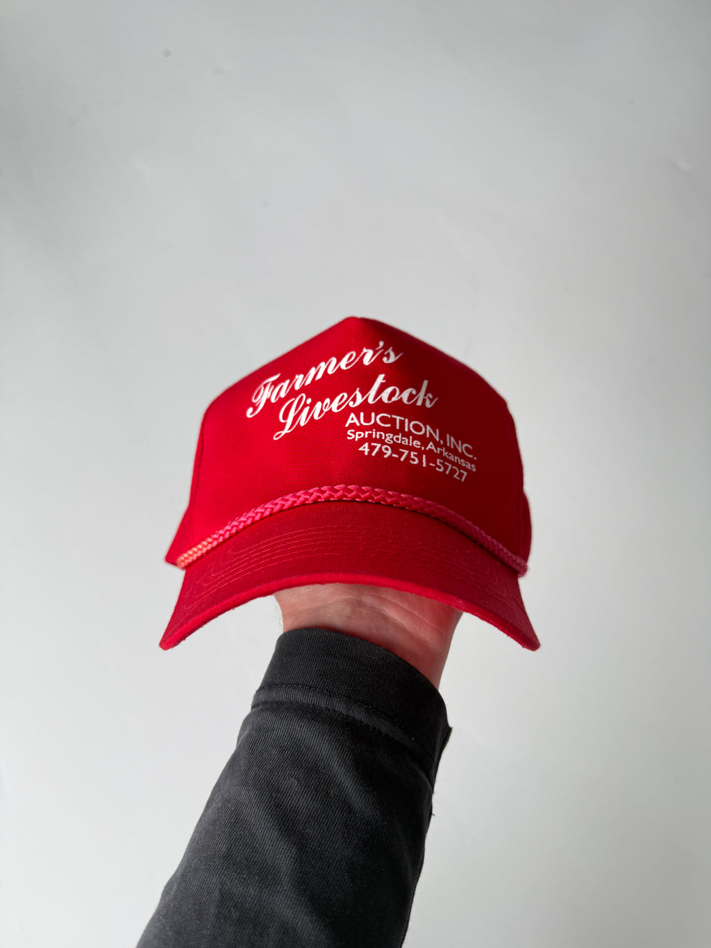 Red Farmers Livestock Vintage Cotton SnapBack Trucker Cap