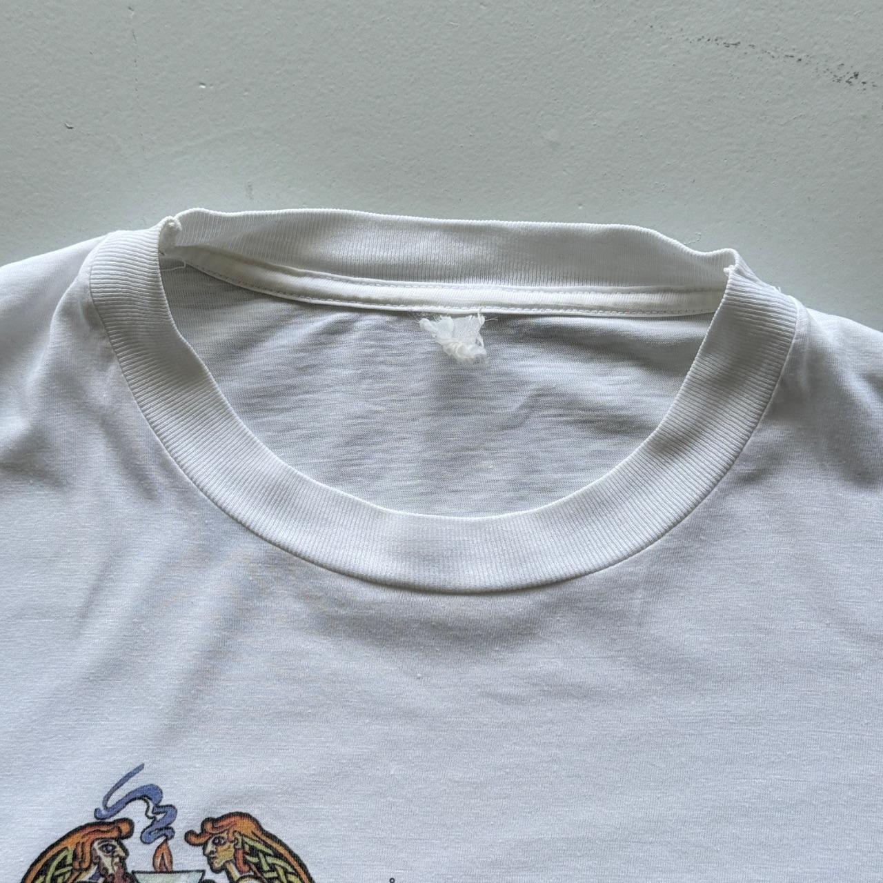 White Celtic Druid 80s Vintage T-shirt - XXL