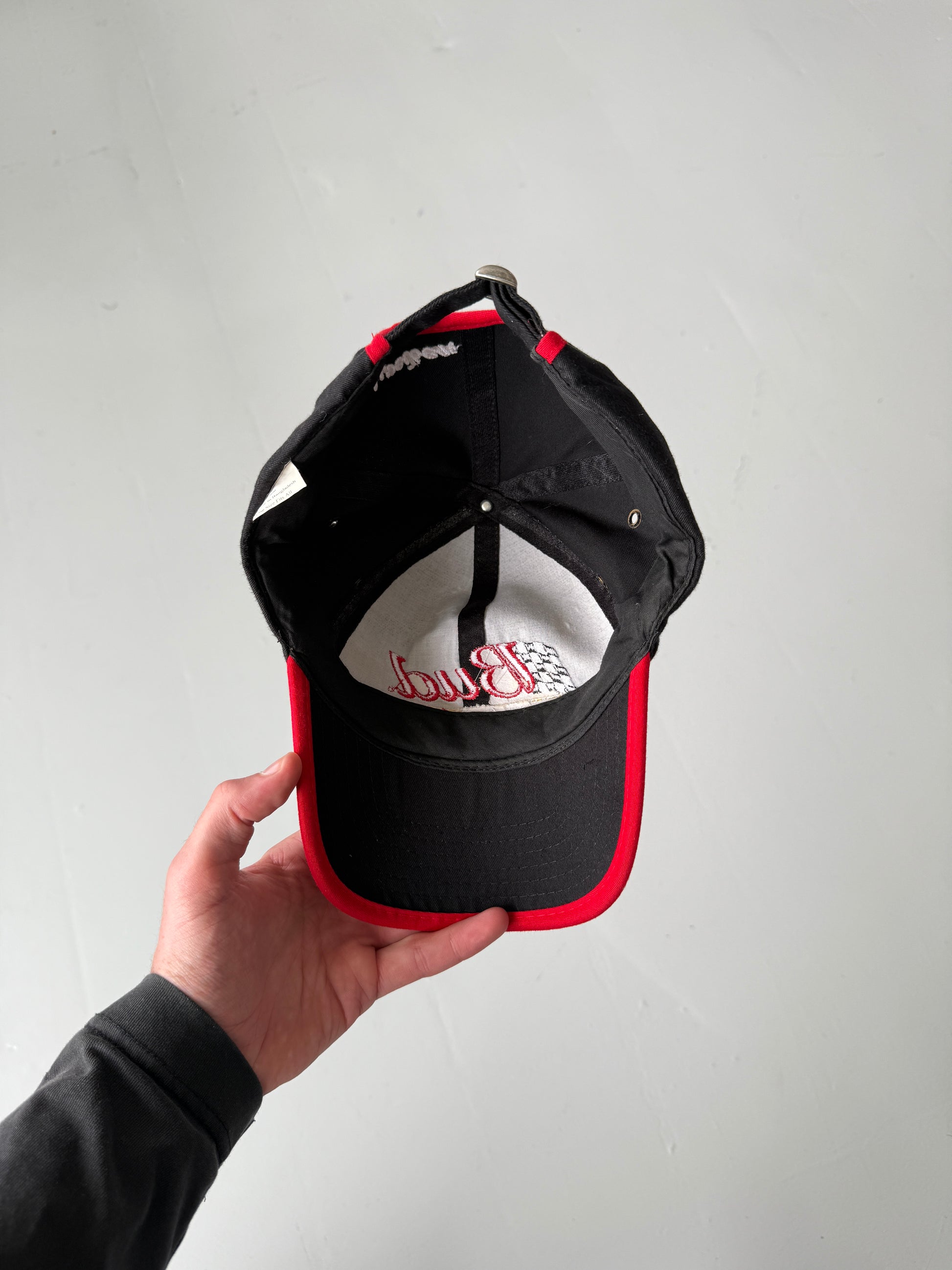 Black Budweiser Nascar Vintage Cotton SnapBack Trucker Cap