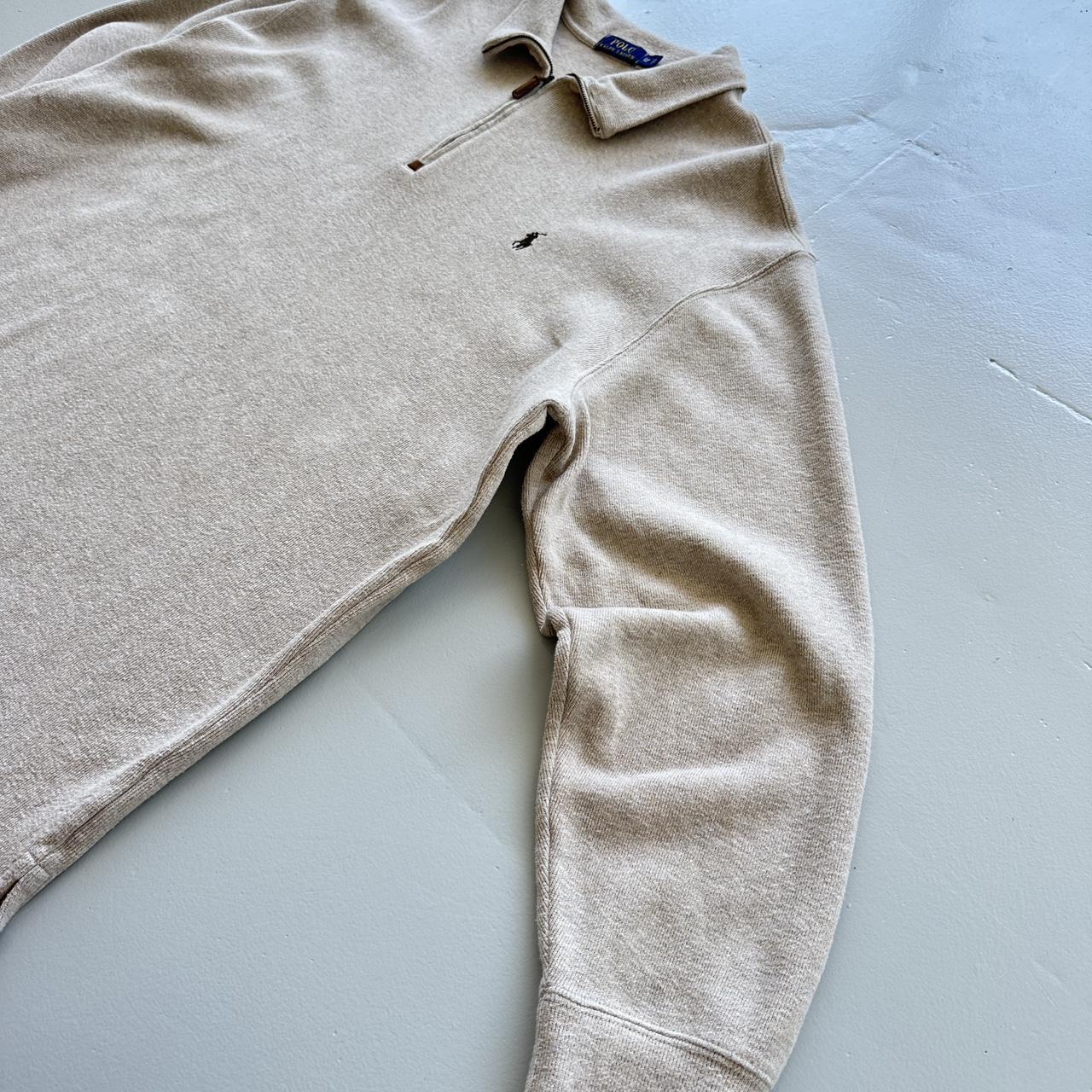 Cream Polo Ralph Lauren Quarter Zip Sweatshirt - 2XL