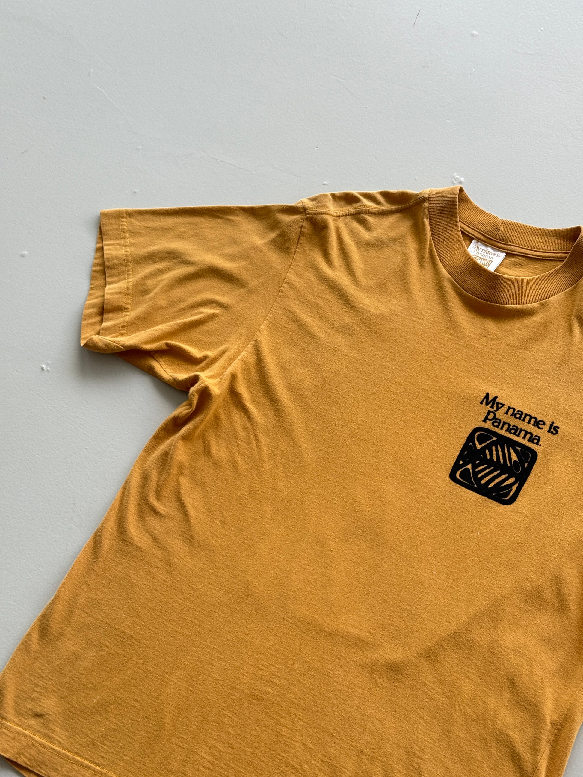 Yellow Panama 90's Vintage Single Stitch Surfwear Graphic T-Shirt - Medium