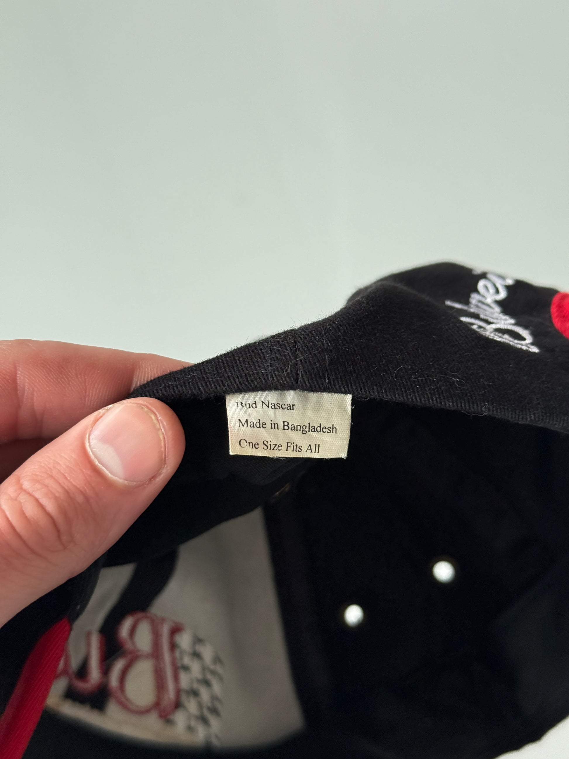 Black Budweiser Nascar Vintage Cotton SnapBack Trucker Cap