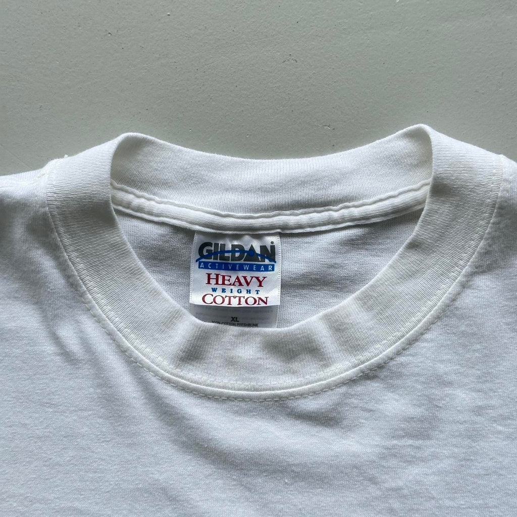 White Bottom's Up Pin Up Casino 00's Vintage T-shirt - XL