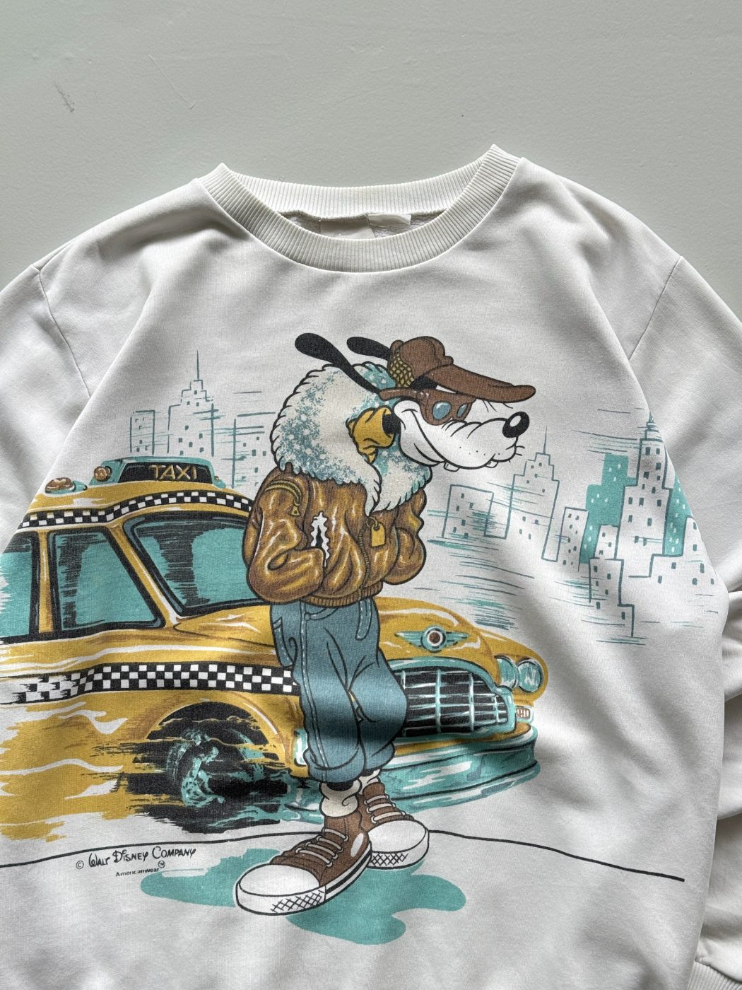 Disney Goofy Taxi Driver 90's Vintage Sweatshirt - Medium