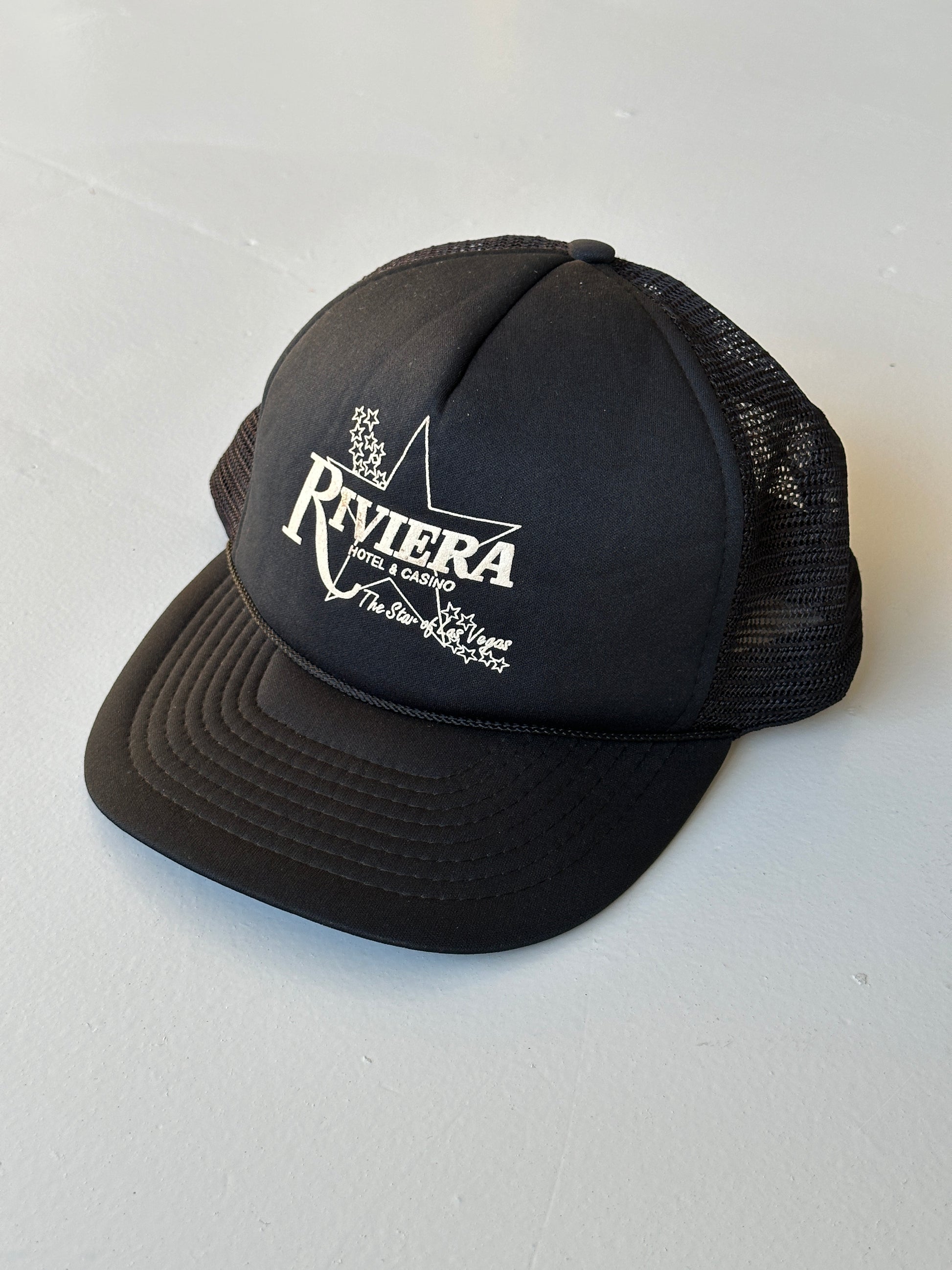 Black Riviera Hotel & Casino Las Vegas Vintage Foam & Mesh SnapBack Trucker Cap