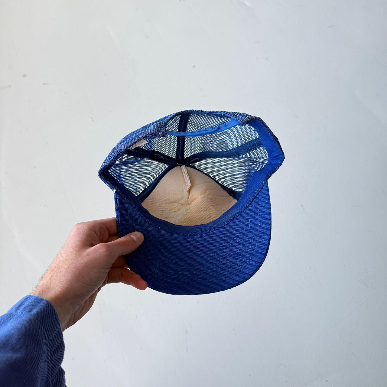 White / Blue Wall Street Warehouse Vintage Foam and Mesh SnapBack Trucker Cap