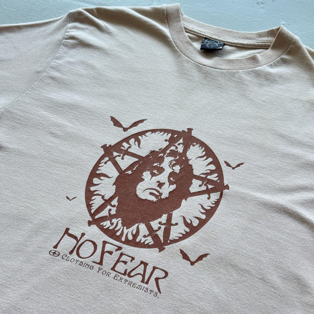 Tan Alice Cooper No Fear Vintage 00s T-shirt - Small