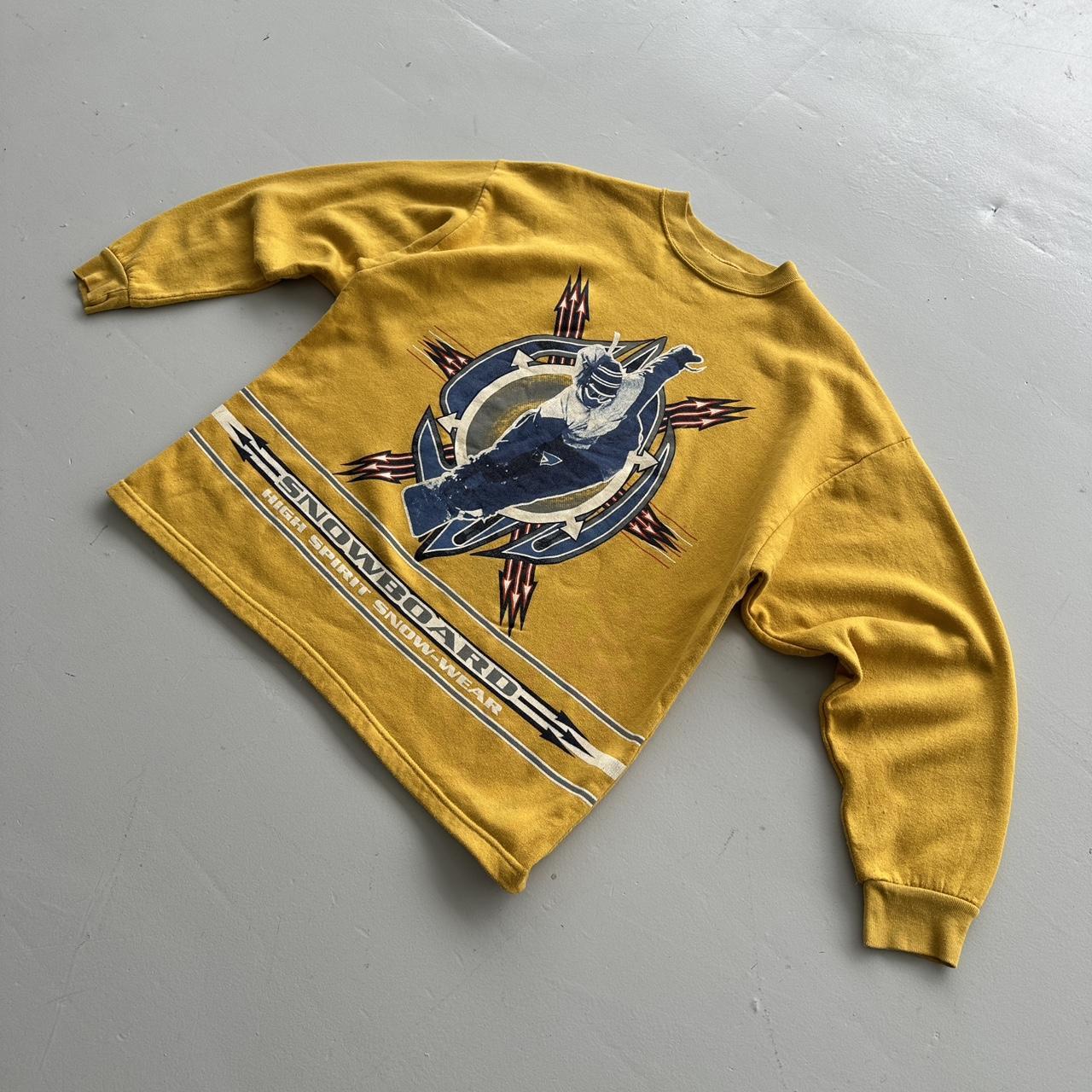 Yellow Snowboarding 90’s Vintage Graphic Sweatshirt - Large