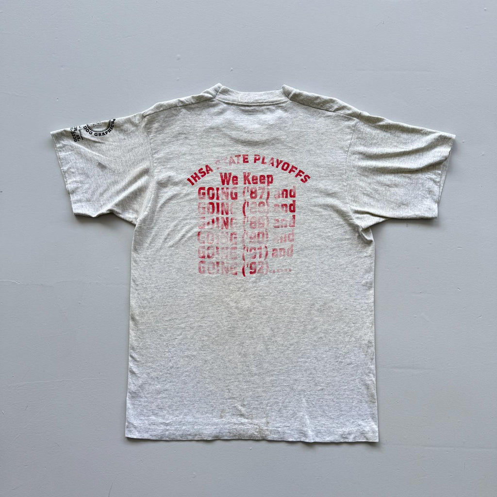 Grey Energized Football Vintage 90s T-shirt - Large