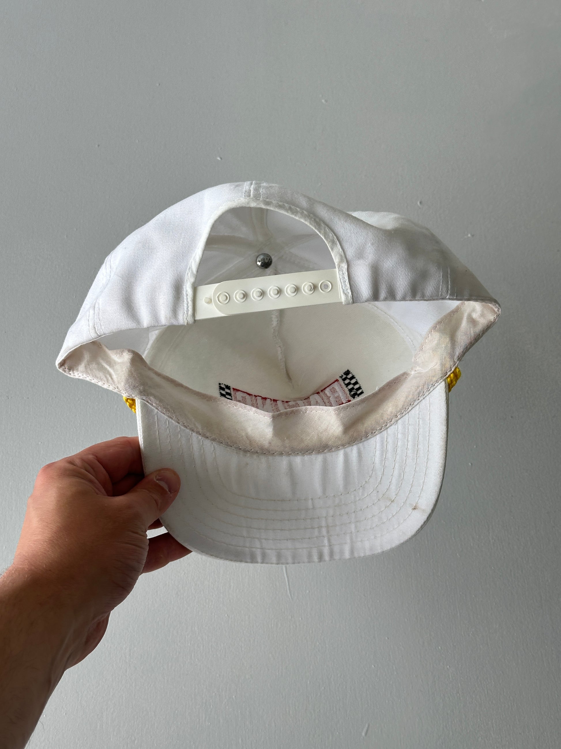 White Racing Collectables Club of America 90's Vintage SnapBack Trucker Cap