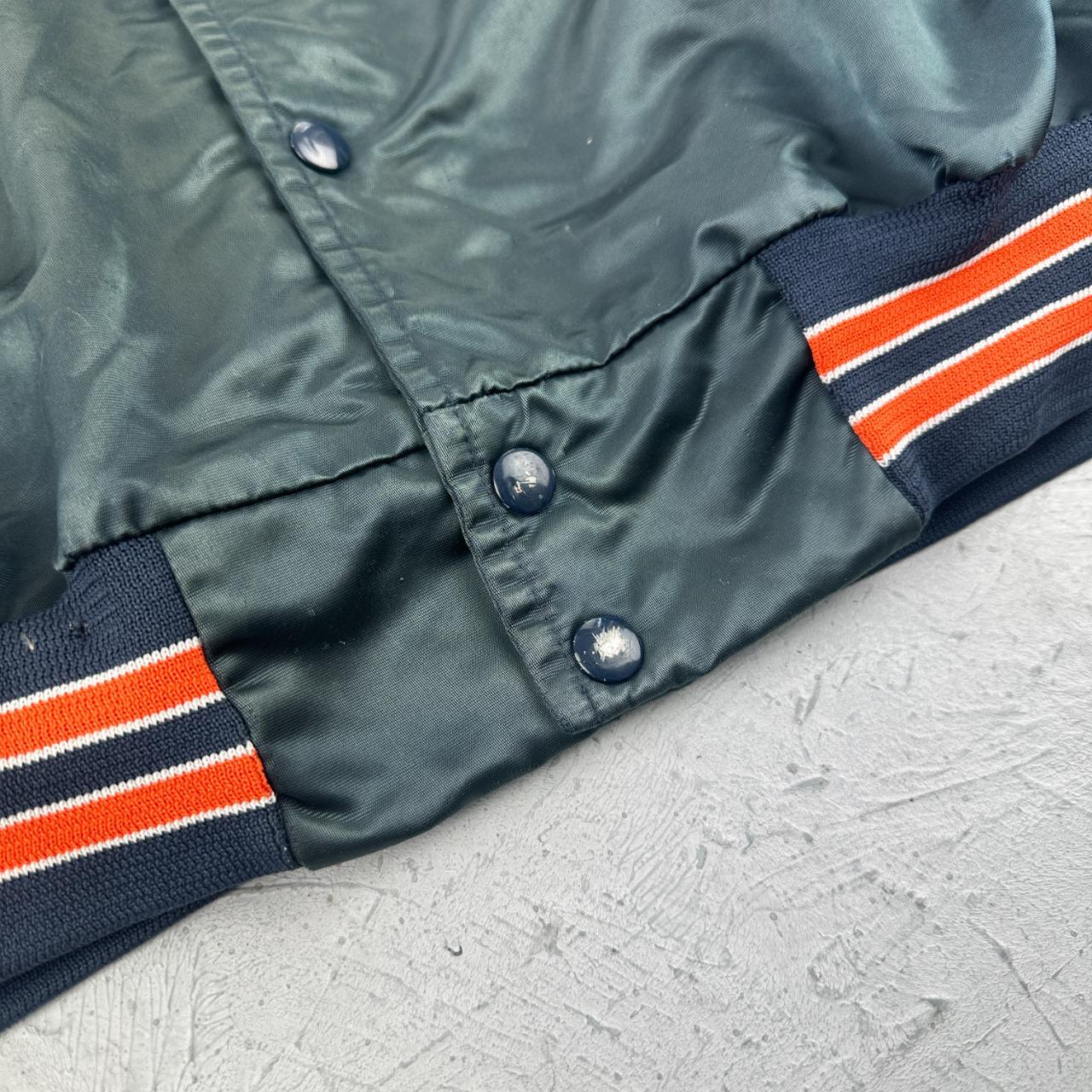 ILLINI 80s USA Navy Grey University Varsity Jacket - Medium