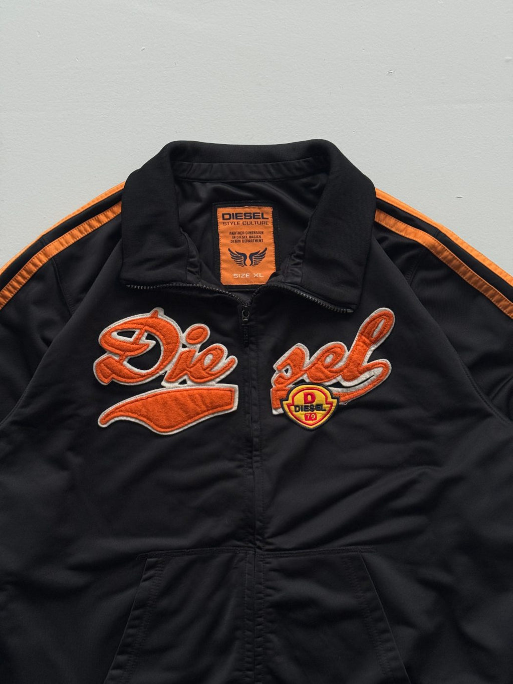 Diesel Culture Spell-Out Y2K Vintage Track Jacket - Large