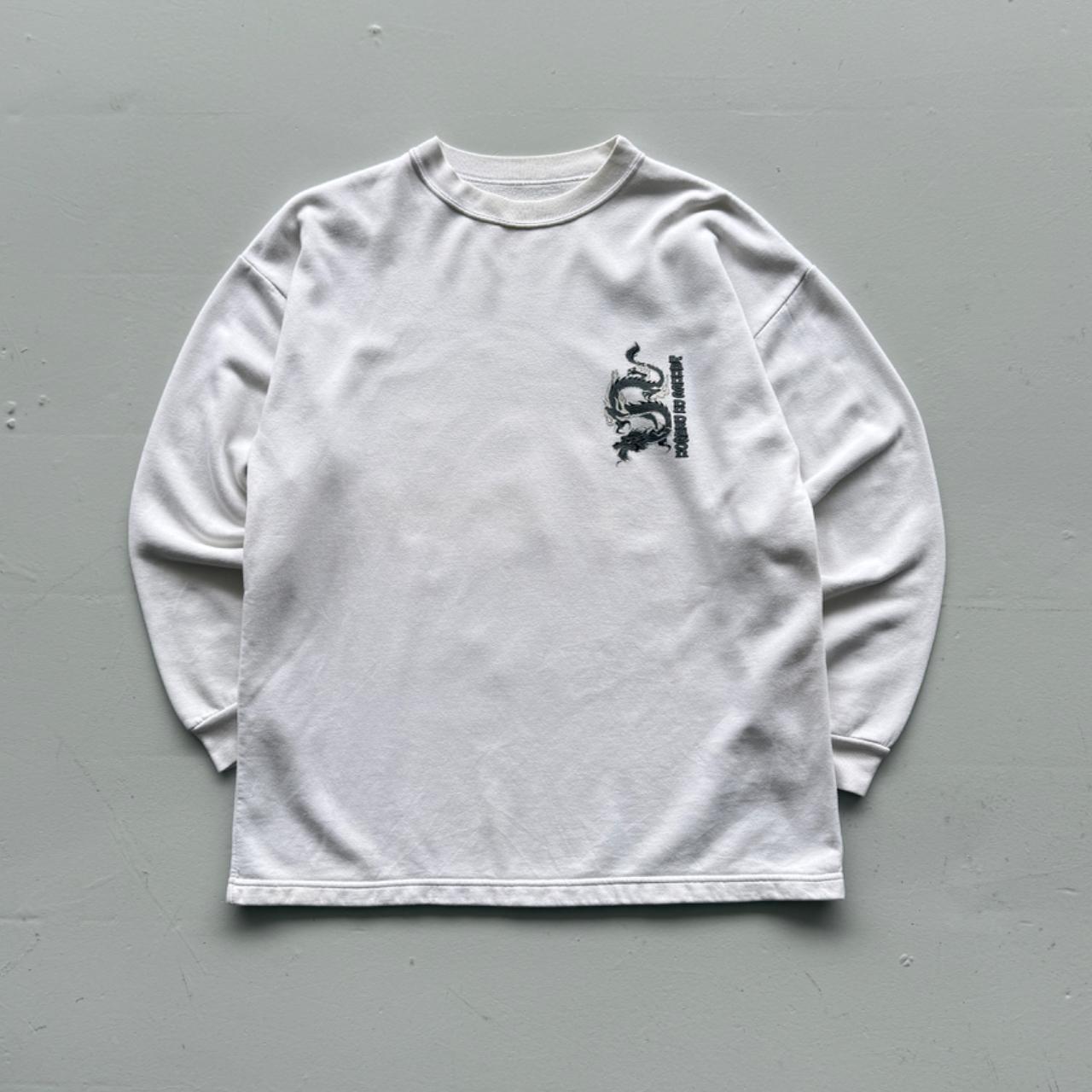 White Surfer 90’s Vintage Dragon Sweatshirt - Medium