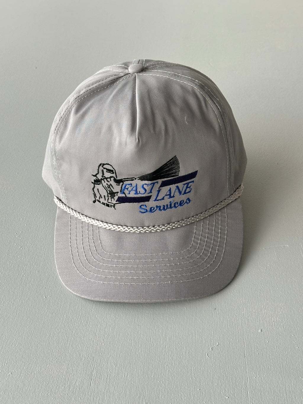 Grey Fast Lane Services 90's Vintage SnapBack Trucker Cap
