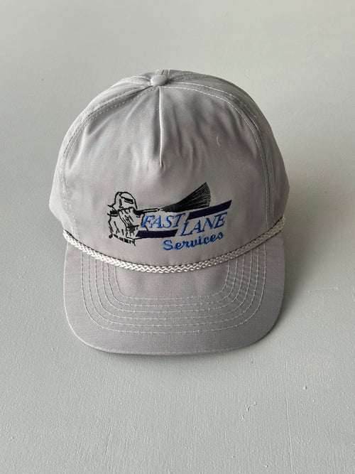 Grey Fast Lane Services 90's Vintage SnapBack Trucker Cap