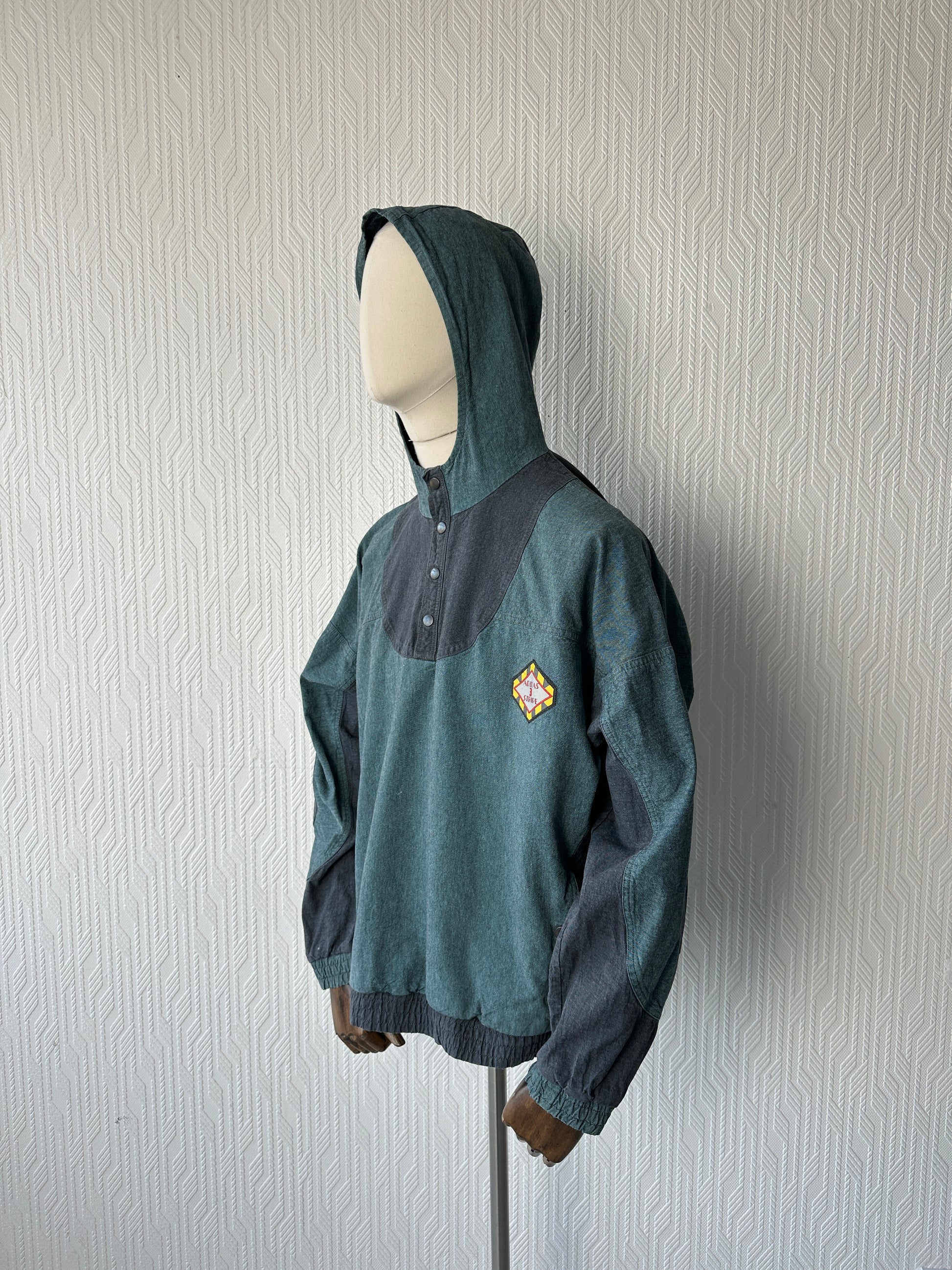 Blue Adidas 90's Vintage 1/4 Zip Pullover Jacket - XL