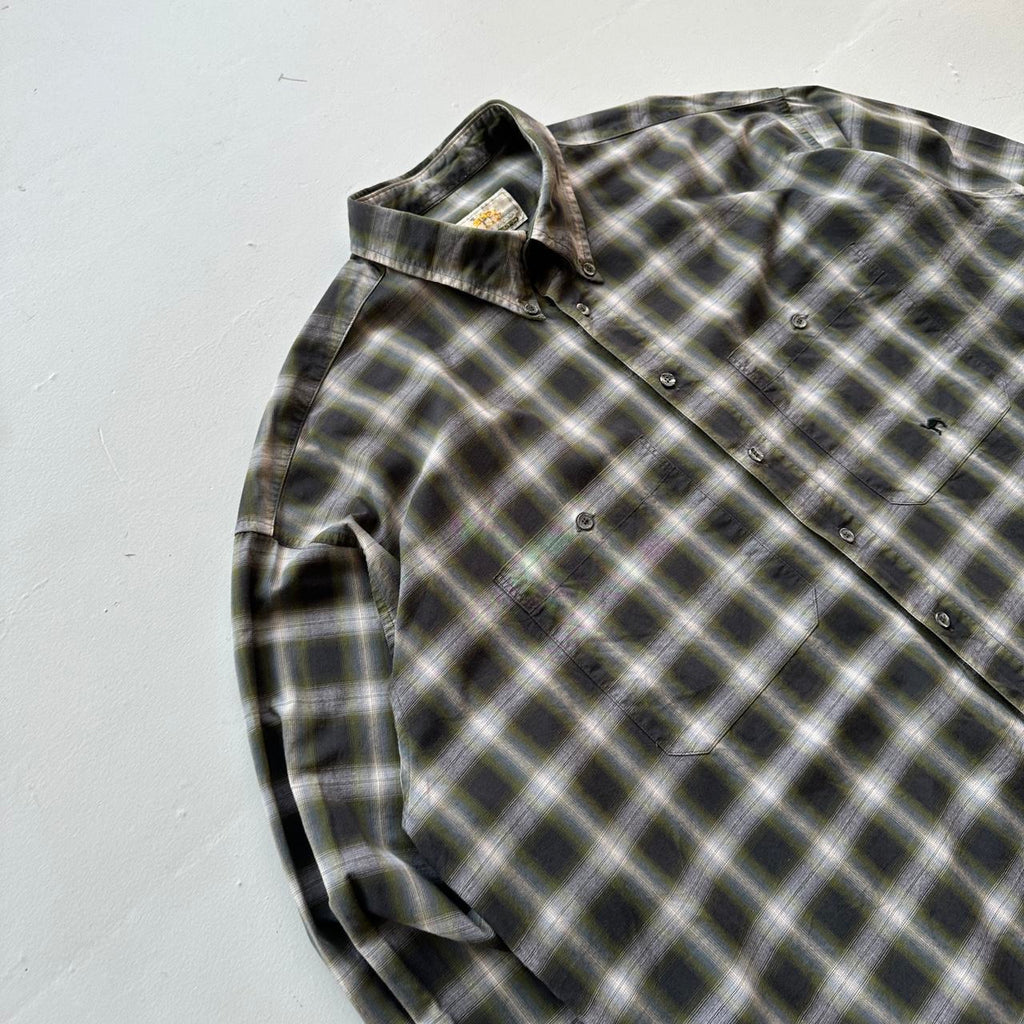 Khaki Green & Grey 90s Camel Vintage Shirt - 2XL