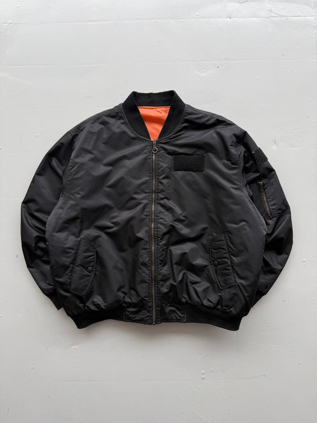 Black Reversible 90's Vintage Bomber Jacket - XXL