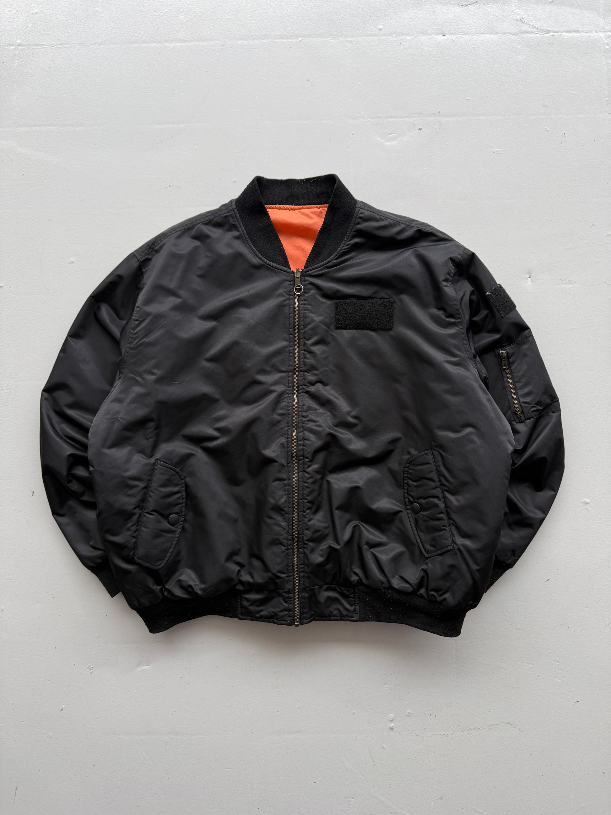 Black Reversible 90's Vintage Bomber Jacket - XXL