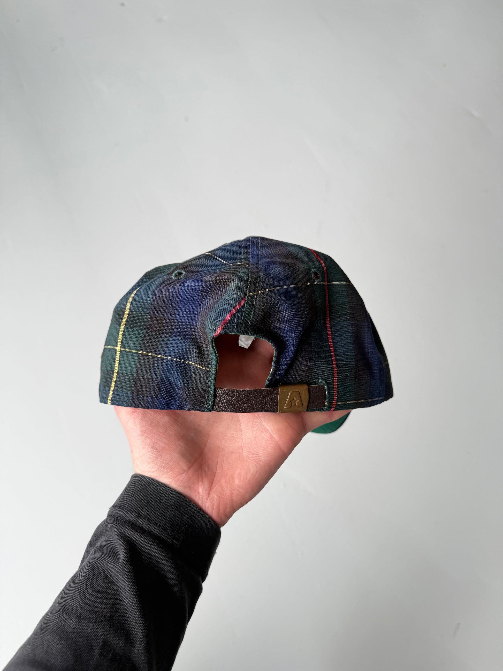 Blue Cheque Golf Vintage Cotton SnapBack Trucker Cap