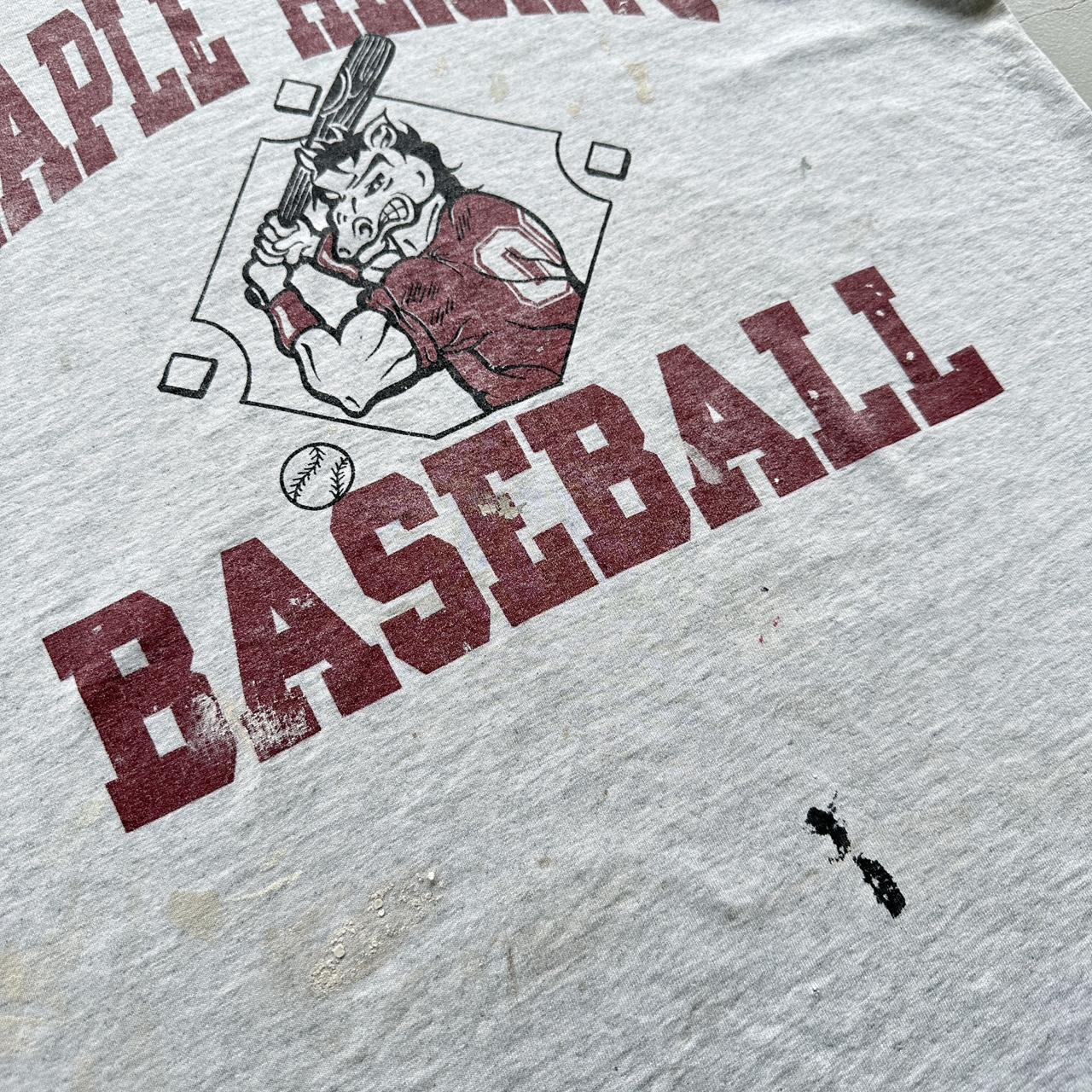 Grey Maple Heights Thrashed Baseball Vintage T-shirt - Large