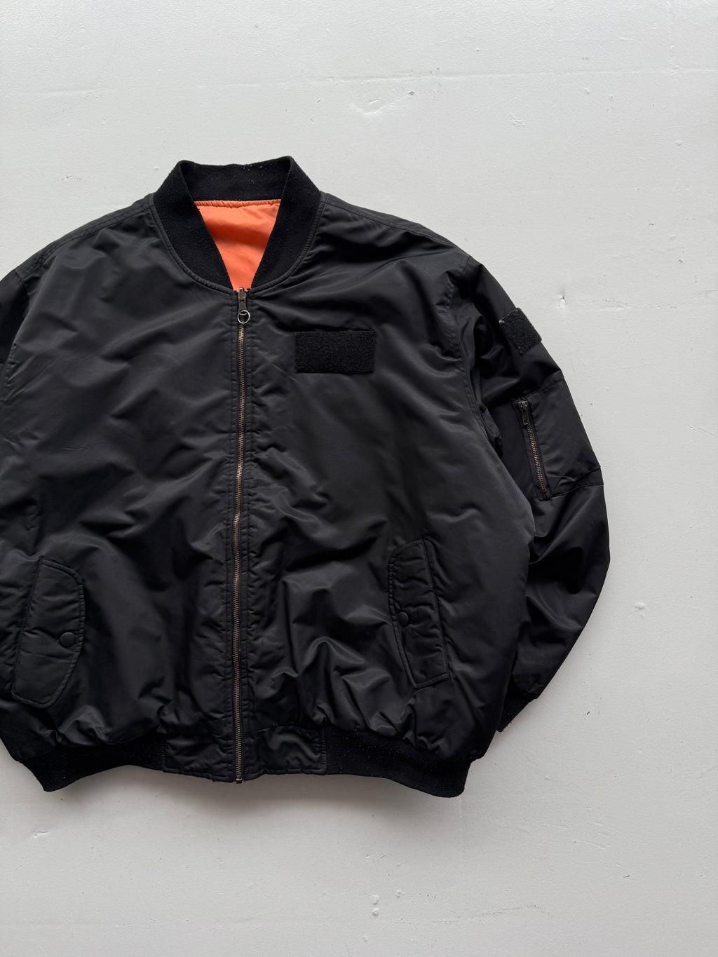 Black Reversible 90's Vintage Bomber Jacket - XXL