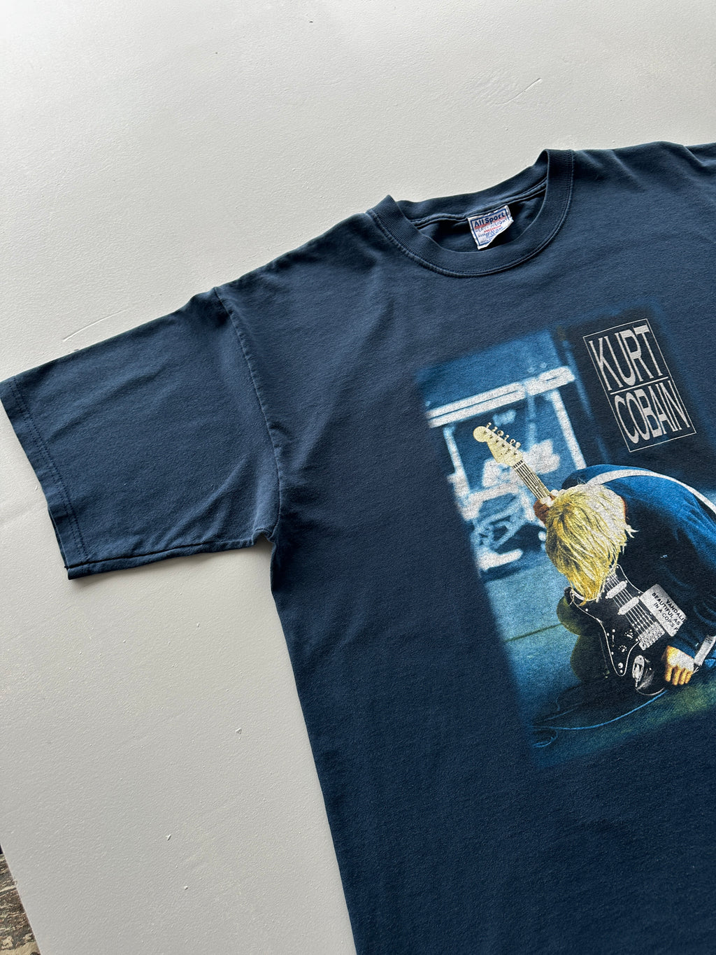 Navy Kurt Cobain Nirvana 2000 AllSport Vintage T-shirt - XL
