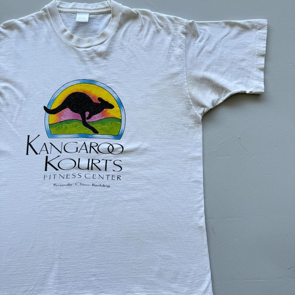 White Kangaroo Court Vintage 90s T-shirt - XL