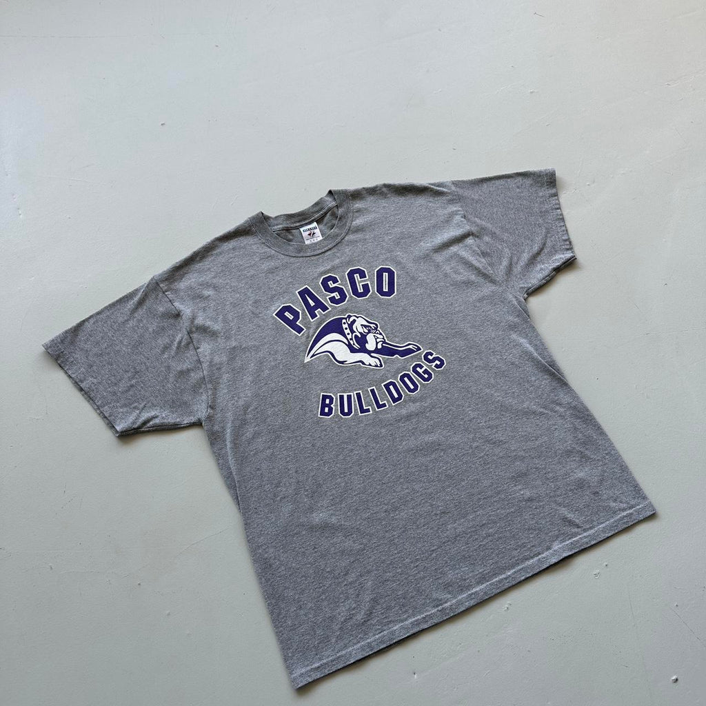 Grey Pasco Bulldogs 00s Vintage T-shirt - XL