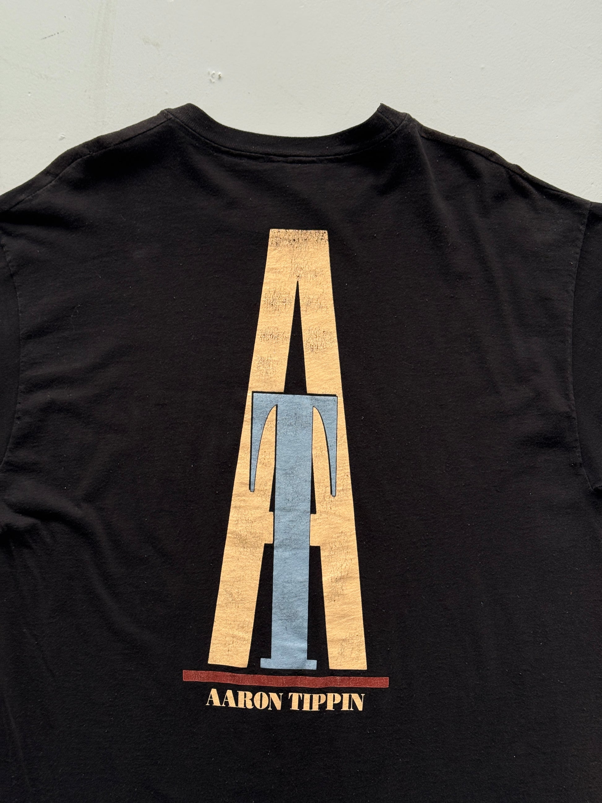 Black Aaron Tippin 90's Vintage Single Stitch Graphic T-Shirt - XL