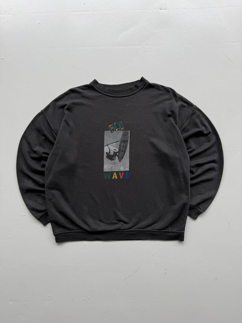 Wave Faded Windsurfing Graphic 90s Vintage Sweatshirt
