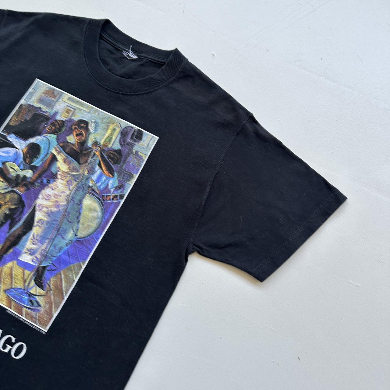 Black Chicago Blues 90s Vintage T-shirt - Large