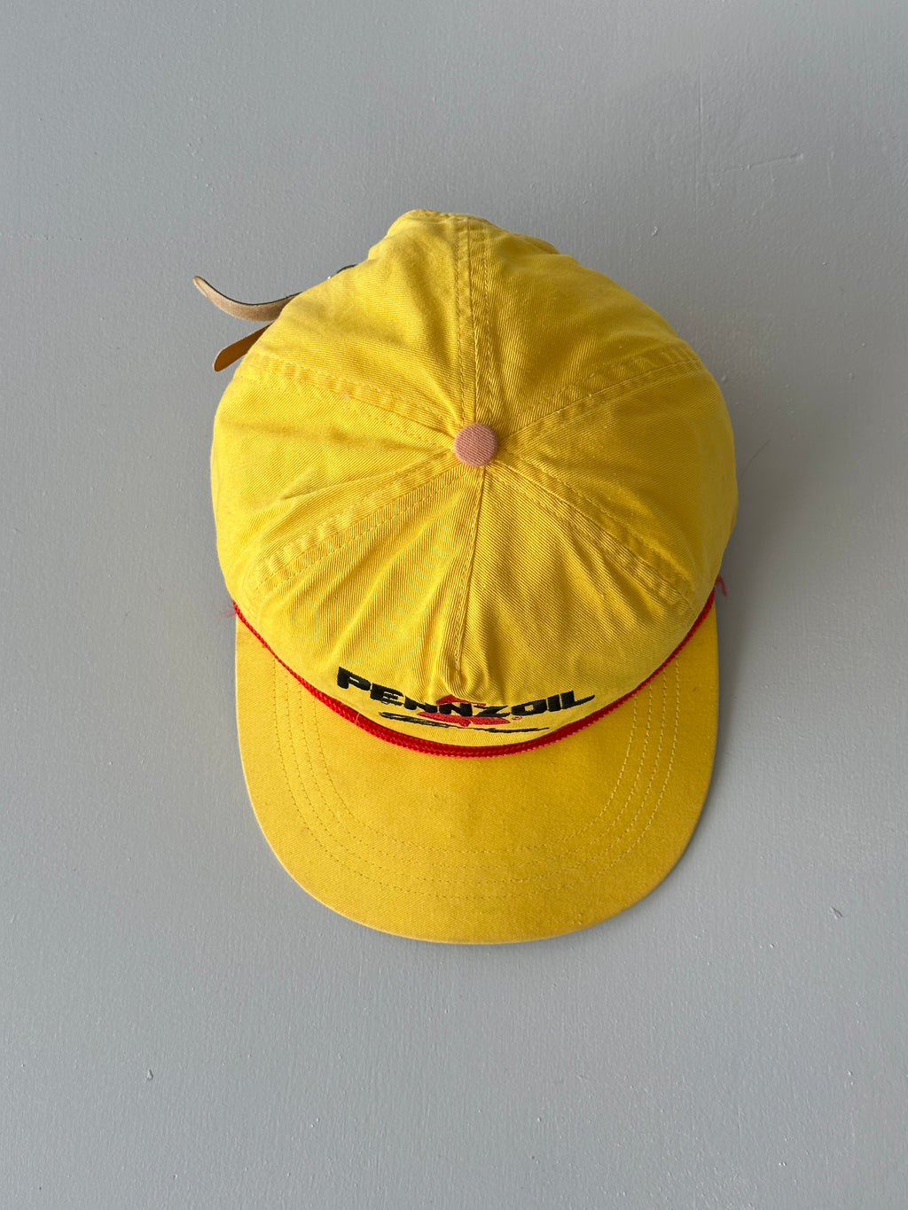 Yellow Pennzoil Racing 90's Vintage SnapBack Trucker Cap