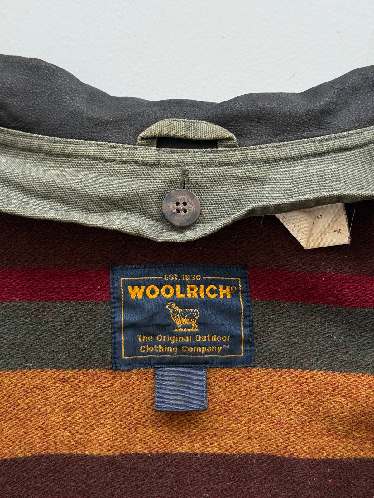 Woolrich Olive Barn Jacket Removable Inner 90's Vintage - XXL