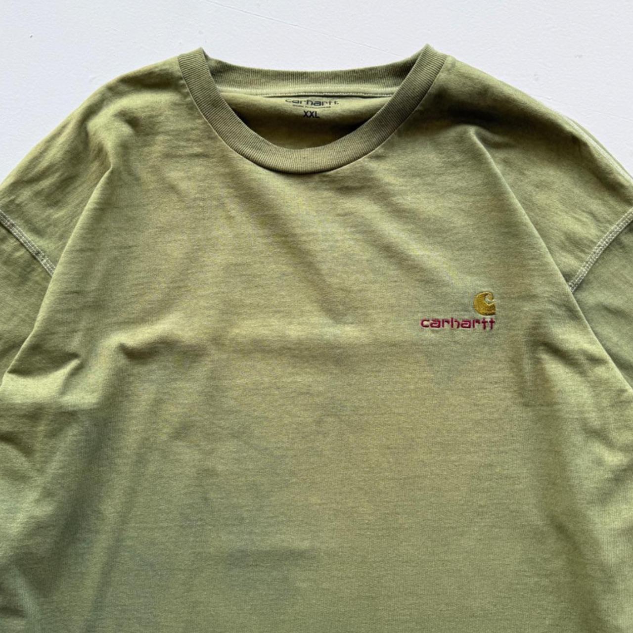 Green Overdyed Carhartt 90's Long Sleeve Vintage T-shirt - XXL