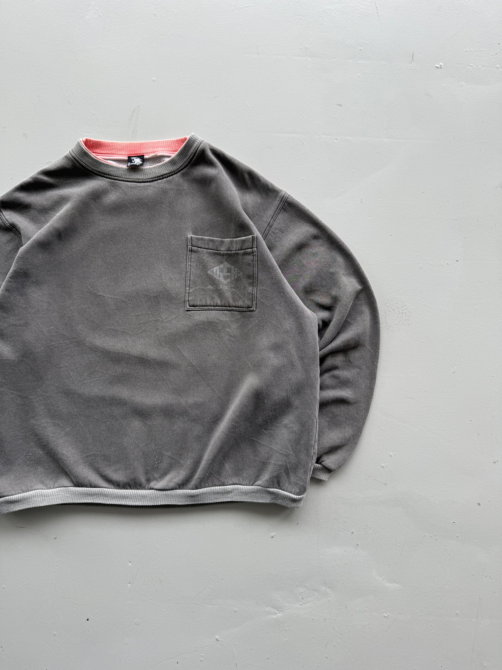 Grey Gotcha 90's Vintage Surfer Graphic Sweatshirt Jumper -  BoxyXL
