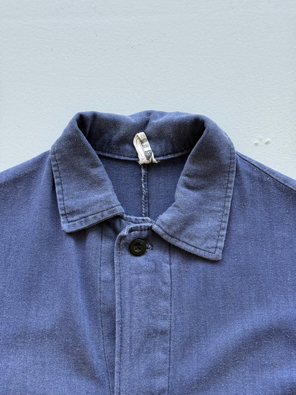 Navy French Workwear Vintage Herringbone Twill Chore Jacket CH038 - Slim Medium