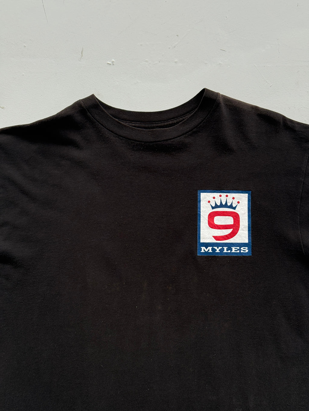 Black Myles 9 90's Vintage Single Stitch Graphic T-Shirt - XL