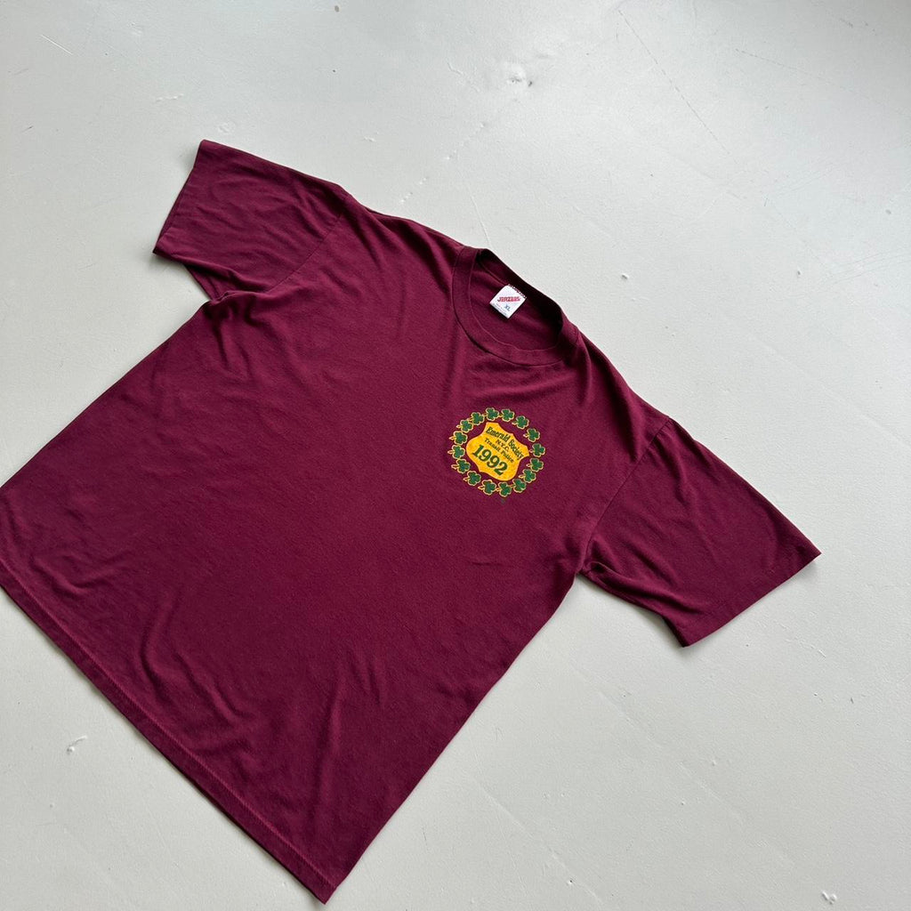 Burgundy Emerald City Police 90s Vintage T-shirt - XL